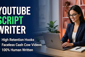 write engaging youtube scripts for faceless cash cow videos