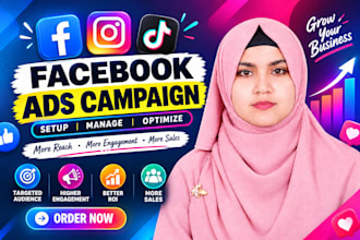 do facebook ads campaign, meta ads, shopify fb ig ads and tiktok ads campaign