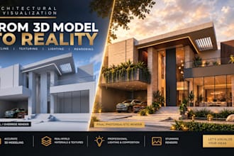 create 3d architectural rendering and visualization for home interior exterior