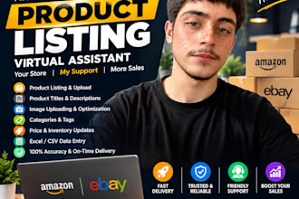 be your ecommerce virtual assistant for product listing and data entry