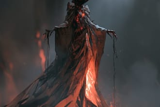 create realistic dark art horror illustrations
