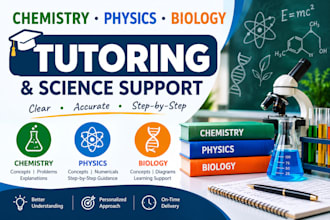provide chemistry physics and biology tutoring