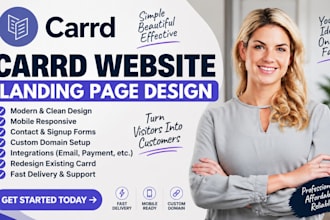 carrd website design, carrd landing page, redesign carrd website, carrd co