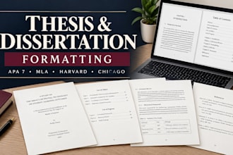 format your thesis or dissertation in apa 7, mla, or harvard