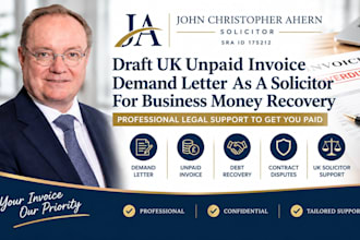 draft uk unpaid invoice demand letter as a solicitor for business money recovery