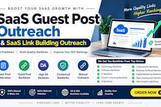 provide saas guest post outreach and saas link building outreach