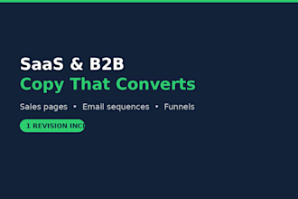write saas sales copy and email copy and copywriting