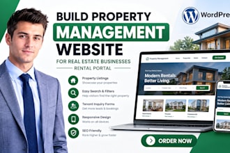 build property management website for real estate businesses rental portal