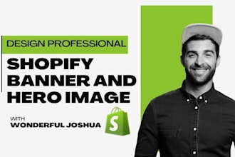 design a professional shopify banner and hero image