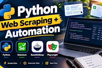 build web scraping bots and automation scripts using python