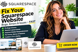 fix your squarespace website bugs, errors and issues fast