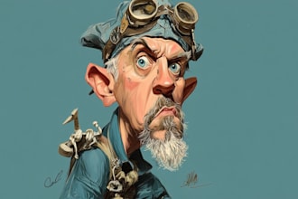 create unique and funny caricature art