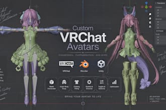 convert mmd vrm fbx models to vrchat and customize avatars