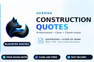 format german construction quotes and scopes of work