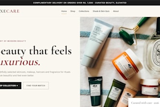 build a luxury cosmetic website