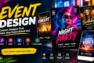 design morden party flyer, event poster, club promotion and social media banner