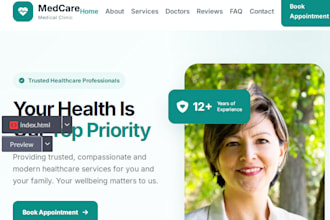 build a professional doctor clinic website