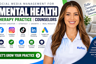manage social media for mental health therapy practice counselor content creator