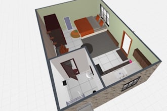 do 3d interior design and 2d 3d floor plan layout