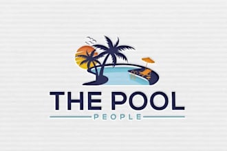 design excellent pool logo