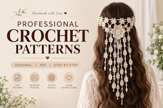 create a professional crochet pattern PDF for amigurumi and crochet design