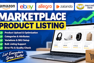 do amazon allegro cdiscount zalando mercado libre marketplace product listing