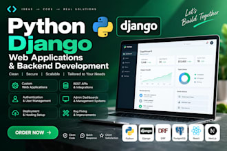 develop a python django web application or backend