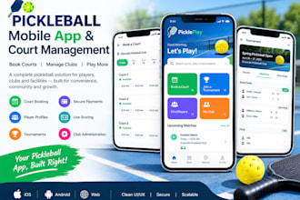 build a pickleball mobile app, pickleball court management app