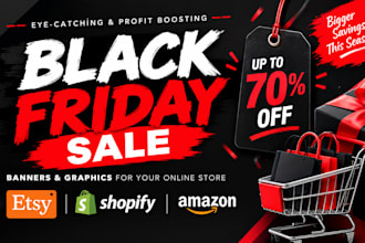 design black friday sale banners for etsy, shopify store