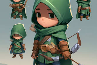 draw 2d game character or 2d game character