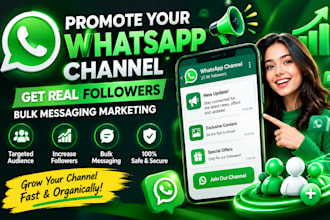 organically grow your whatsapp channel and deliver 20k active followers
