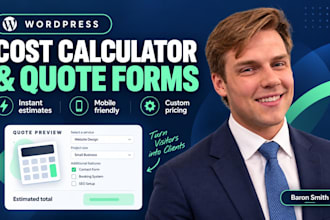 build a wordpress cost calculator and instant quote form