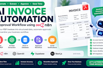 build ai invoice automation and approval workflow using n8n