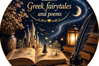 write a custom greek fairytale, poem or lyrics for you