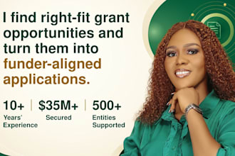 research grants, write grants, and submit grant applications