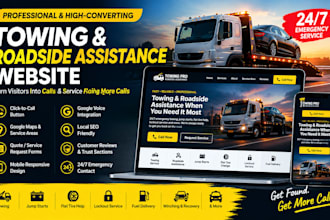 design a towing and roadside assistance website, google voice emergency seo
