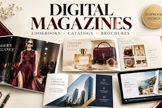 design digital magazine fashion lookbook product catalog brochure flipbook