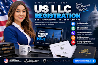do US llc registration, formation, ein and llc address change