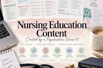 create nursing education and clinical study content