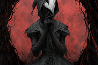 draw anything dark art, metal, horror, brutal illustration