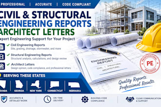 civil and structural engineering reports architect letters in nevada ga ny ct ne