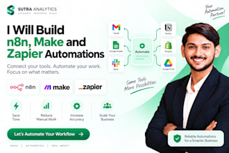 build n8n, make and zapier automations
