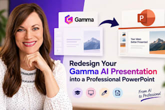 redesign your gamma ai online course presentation into a professional powerpoint