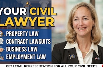 be your civil lawyer in property, business, employment and contract lawsuits