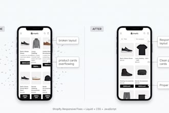 fix shopify liquid CSS javascript and responsive issues