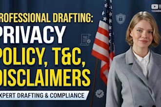 draft privacy policy, terms and conditions, disclaimer pages