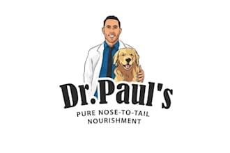design creative nose tail dog food logo