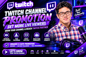 do kick promotion, twitch promotion to get real live viewers, rank for partner