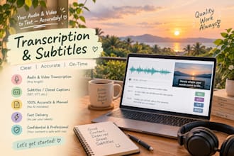 transcribe audio and video and create accurate subtitles
