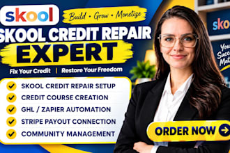 skool community setup skool credit repair expert skool online course community